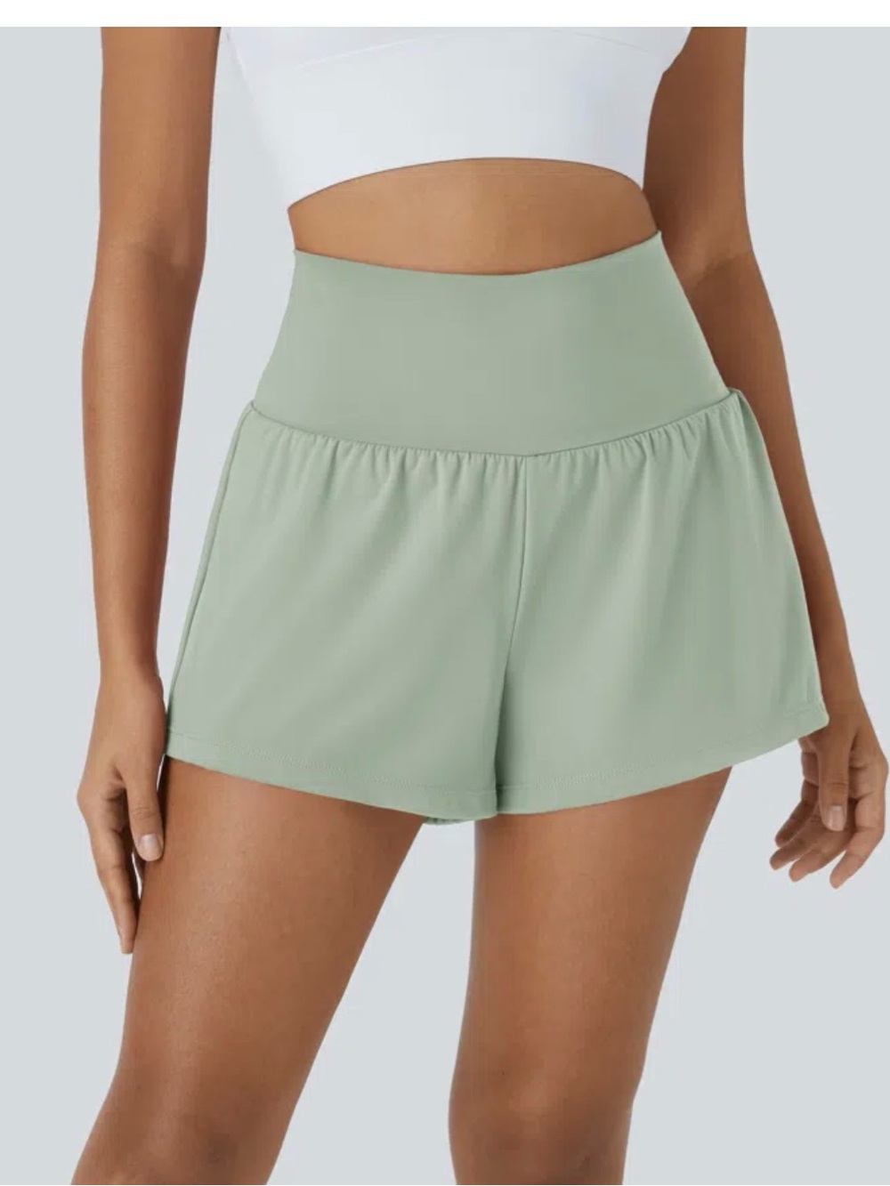 Halara SoftlyZero Airy Super High Waisted 2-in-1 InstantCool Yoga Shorts 3 in h